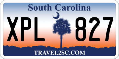 SC license plate XPL827