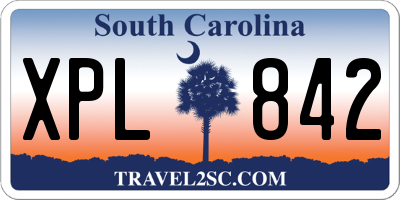 SC license plate XPL842