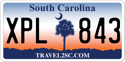 SC license plate XPL843