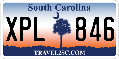 SC license plate XPL846