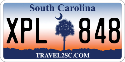 SC license plate XPL848