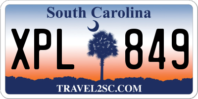 SC license plate XPL849