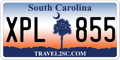 SC license plate XPL855