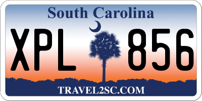 SC license plate XPL856