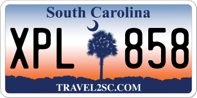 SC license plate XPL858