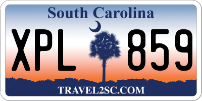 SC license plate XPL859