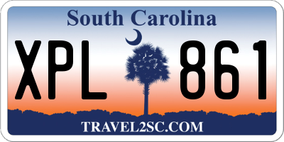 SC license plate XPL861