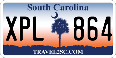SC license plate XPL864
