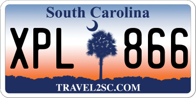 SC license plate XPL866