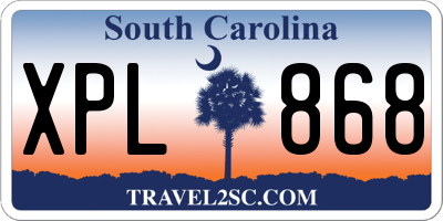 SC license plate XPL868