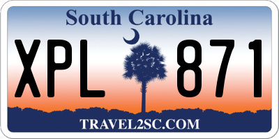 SC license plate XPL871