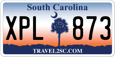 SC license plate XPL873