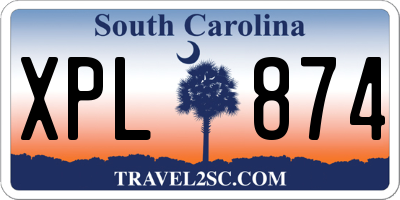 SC license plate XPL874