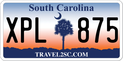 SC license plate XPL875