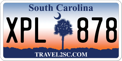 SC license plate XPL878