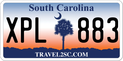SC license plate XPL883