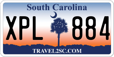 SC license plate XPL884