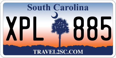 SC license plate XPL885