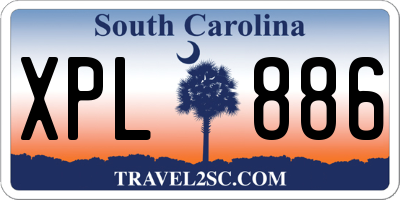 SC license plate XPL886