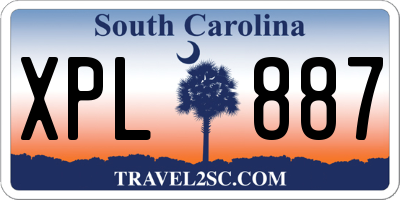 SC license plate XPL887