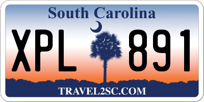 SC license plate XPL891