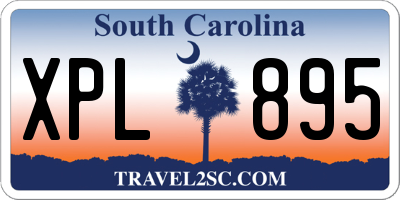 SC license plate XPL895