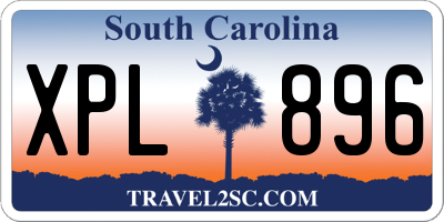 SC license plate XPL896