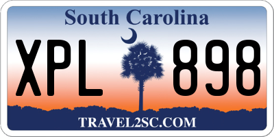 SC license plate XPL898