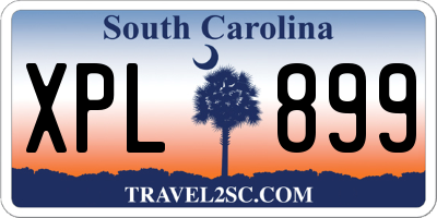 SC license plate XPL899