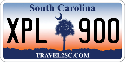 SC license plate XPL900