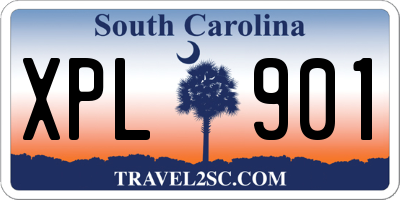 SC license plate XPL901