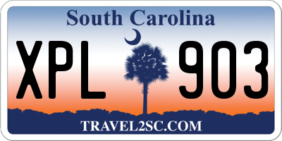 SC license plate XPL903