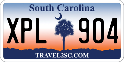 SC license plate XPL904