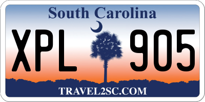 SC license plate XPL905
