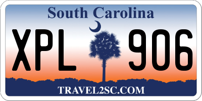 SC license plate XPL906