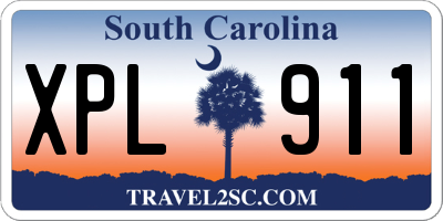 SC license plate XPL911