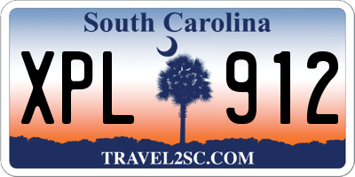 SC license plate XPL912