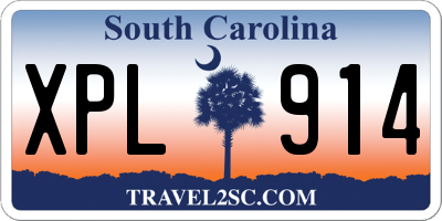 SC license plate XPL914
