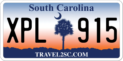 SC license plate XPL915