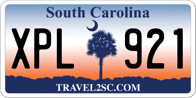 SC license plate XPL921