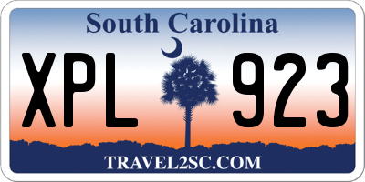 SC license plate XPL923