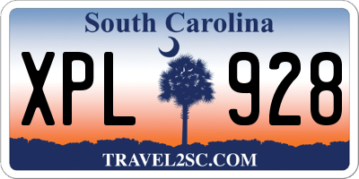 SC license plate XPL928