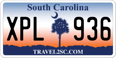 SC license plate XPL936