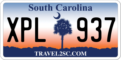 SC license plate XPL937