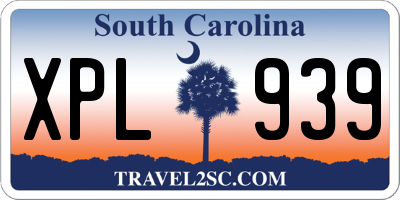 SC license plate XPL939