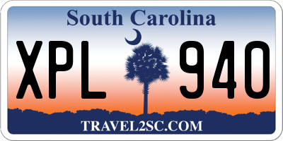 SC license plate XPL940
