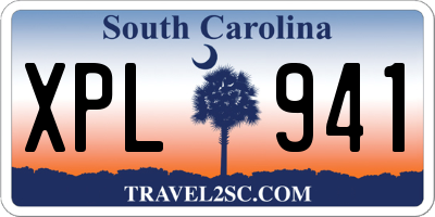 SC license plate XPL941