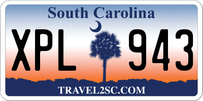 SC license plate XPL943