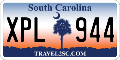 SC license plate XPL944