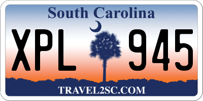 SC license plate XPL945